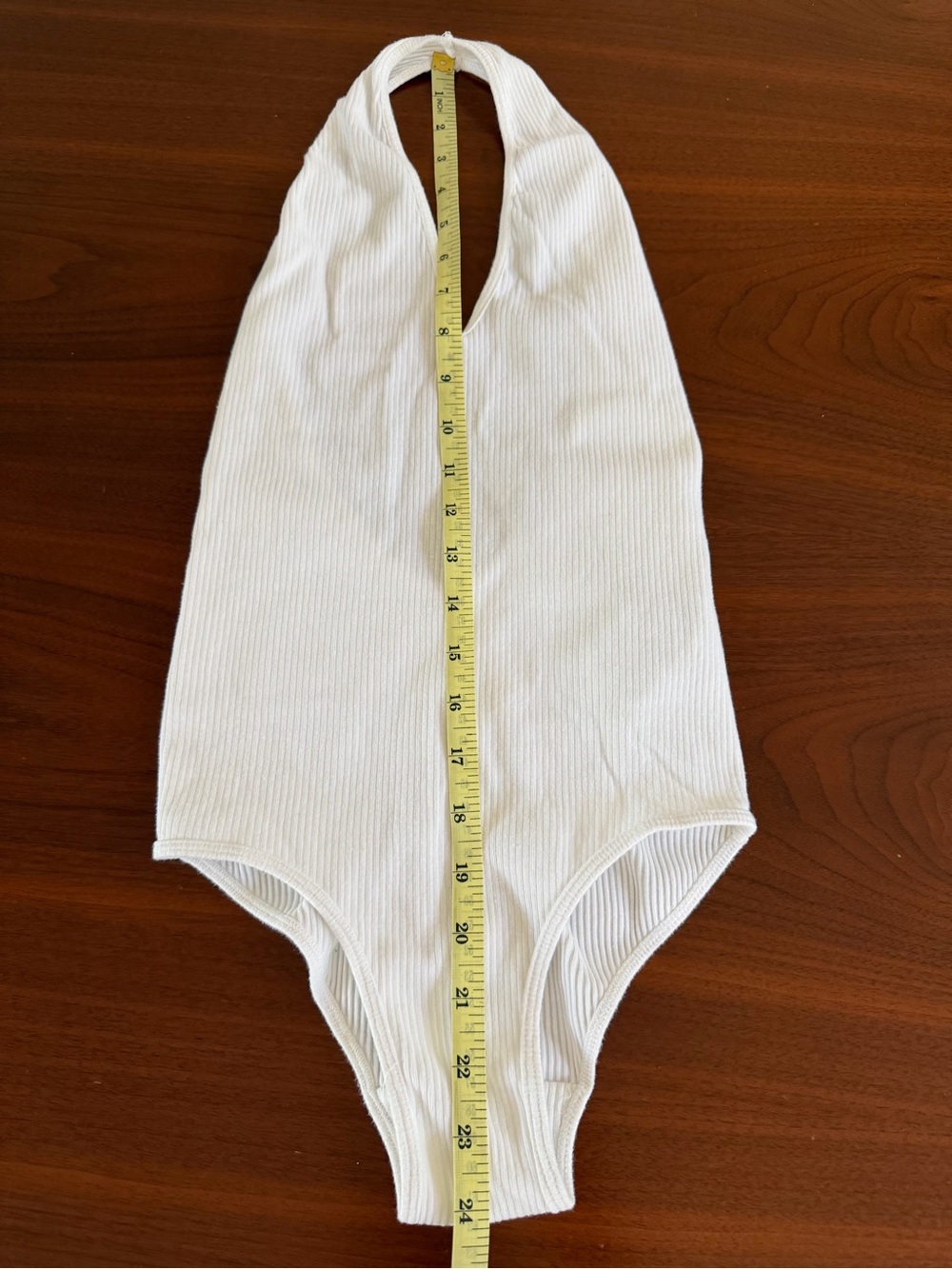 Zara White Ribbed Halter Tank Top - Picture 7 of 9